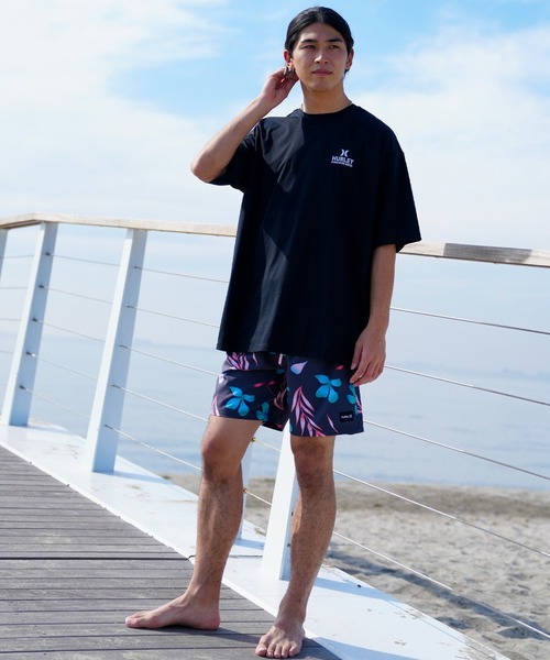 Hurley （ハーレー）の「Hurley/ハーレー ラッシュガード ラッシュTシャツ/ルーズシルエット バックプリント/UVカット 吸汗速乾 MSS2310028（ラッシュガード・メンズ・ベージュ/ホワイト/ブラック・M/XL/L）」の7枚目の写真