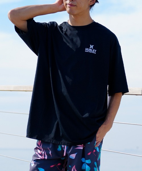 Hurley （ハーレー）の「Hurley/ハーレー ラッシュガード ラッシュTシャツ/ルーズシルエット バックプリント/UVカット 吸汗速乾 MSS2310028（ラッシュガード・メンズ・ベージュ/ホワイト/ブラック・M/XL/L）」の5枚目の写真