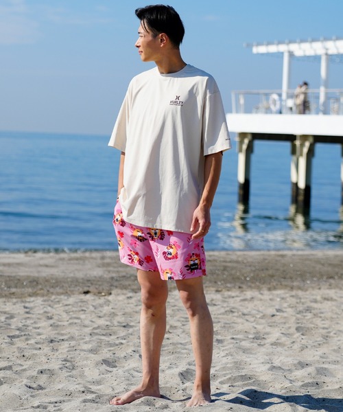 Hurley （ハーレー）の「Hurley/ハーレー ラッシュガード ラッシュTシャツ/ルーズシルエット バックプリント/UVカット 吸汗速乾 MSS2310028（ラッシュガード・メンズ・ベージュ/ホワイト/ブラック・M/XL/L）」の11枚目の写真
