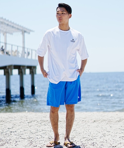 Hurley （ハーレー）の「Hurley/ハーレー ラッシュガード ラッシュTシャツ/ルーズシルエット バックプリント/UVカット 吸汗速乾 MSS2310028（ラッシュガード・メンズ・ベージュ/ホワイト/ブラック・M/XL/L）」の22枚目の写真