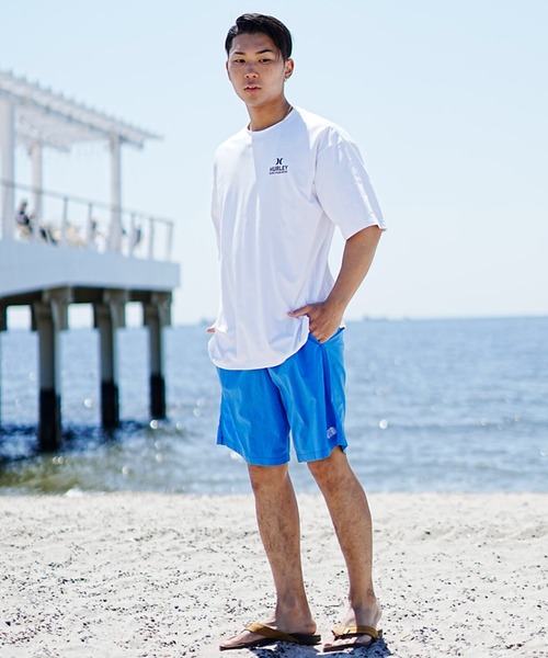 Hurley （ハーレー）の「Hurley/ハーレー ラッシュガード ラッシュTシャツ/ルーズシルエット バックプリント/UVカット 吸汗速乾 MSS2310028（ラッシュガード・メンズ・ベージュ/ホワイト/ブラック・M/XL/L）」の21枚目の写真