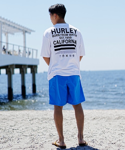 Hurley （ハーレー）の「Hurley/ハーレー ラッシュガード ラッシュTシャツ/ルーズシルエット バックプリント/UVカット 吸汗速乾 MSS2310028（ラッシュガード・メンズ・ベージュ/ホワイト/ブラック・M/XL/L）」の20枚目の写真
