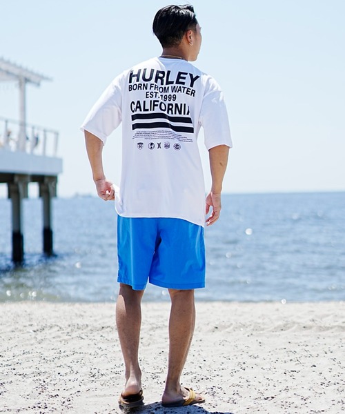 Hurley （ハーレー）の「Hurley/ハーレー ラッシュガード ラッシュTシャツ/ルーズシルエット バックプリント/UVカット 吸汗速乾 MSS2310028（ラッシュガード・メンズ・ベージュ/ホワイト/ブラック・M/XL/L）」の19枚目の写真