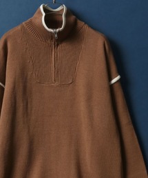 ANPAS | Color Scheme Layered Half Zip Knit/配色レイヤード ハーフジップ ニット(ニット/セーター)