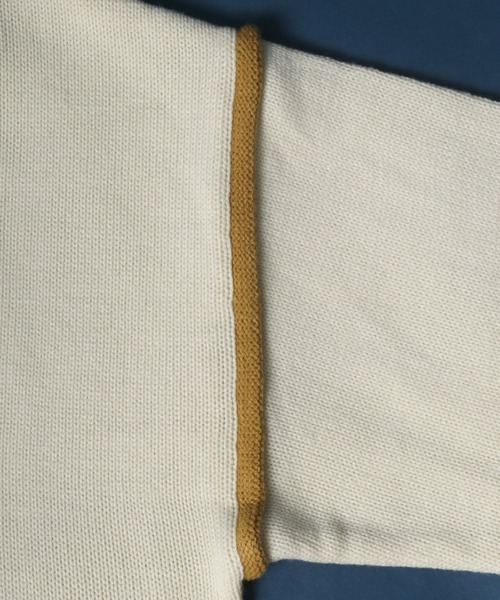 ANPAS（アンパス）の「Color Scheme Layered Half Zip Knit/配色レイヤード ハーフジップ ニット（ニット/セーター・メンズ・ブラック/キャメル/グリーン/オフホワイト・LL/M/L）」の10枚目の写真