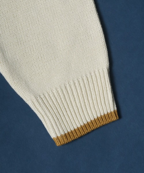 ANPAS（アンパス）の「Color Scheme Layered Half Zip Knit/配色レイヤード ハーフジップ ニット（ニット/セーター・メンズ・ブラック/キャメル/グリーン/オフホワイト・LL/M/L）」の11枚目の写真