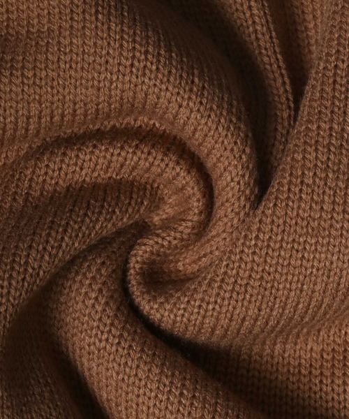 ANPAS（アンパス）の「Color Scheme Layered Half Zip Knit/配色レイヤード ハーフジップ ニット（ニット/セーター・メンズ・ブラック/キャメル/グリーン/オフホワイト・LL/M/L）」の14枚目の写真