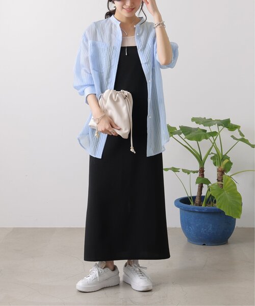 frames RAY CASSIN(フレームスレイカズン)の「S/M/L展開 パールボタンシアーストライプシャツ(シャツ/ブラウス・レディース・サックスブルー/イエロー/キナリ/グリーン/パープル/ミント/ネイビー・MEDIUM/LARGE/SMALL)」の18枚目の写真