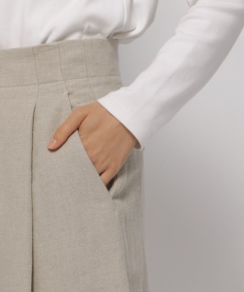 BABYLONE(バビロン)の「キャンバスリネンパンツ(スラックス・レディース・オフホワイト/ライトベージュ・36inch/38inch)」の18枚目の写真