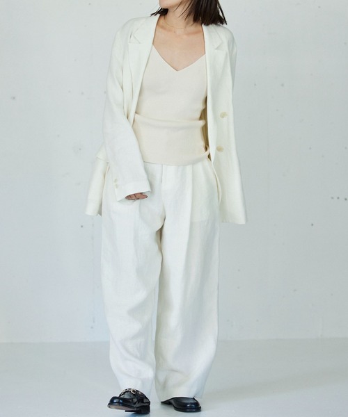 ★バビロン★キャンバスリネンジャケット　アイボリー BABYLONE（バビロン）の「キャンバスリネンジャケット（）」 - WEAR