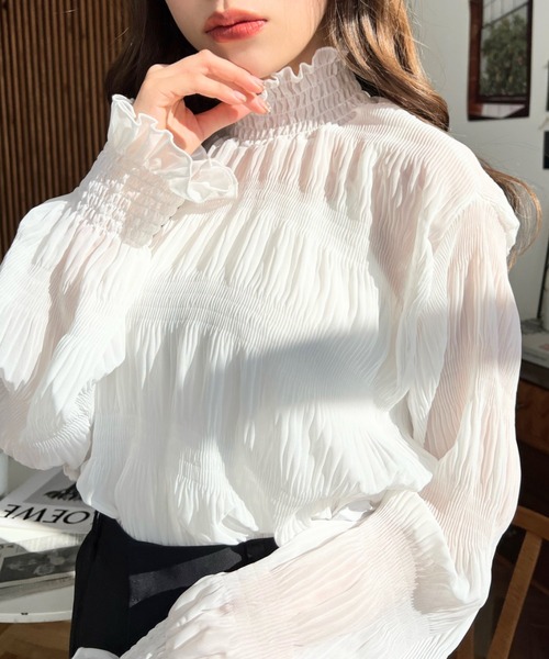 LOEWE ハイネックトップス M ホワイト 美品 ロエベ LOEWE ニット