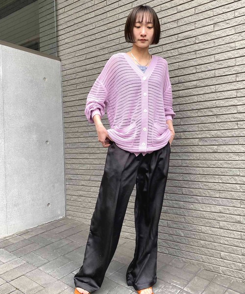 NANEA(ナネア)の「サテンイージーパンツ(その他パンツ・レディース・グリーン/カーキ/ブラック・ONE SIZE)」の19枚目の写真