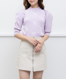 clear | モノグラム7分袖ニットトップス≪2023SS新作≫(ニット/セーター)