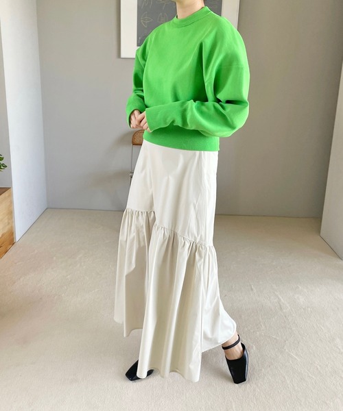 LOWRYS FARM（ローリーズファーム）の「ラウンドティアードスカート　177924（スカート・レディース・ブラック/アイボリー/ホワイト系その他/ブルー・FREE）」の10枚目の写真