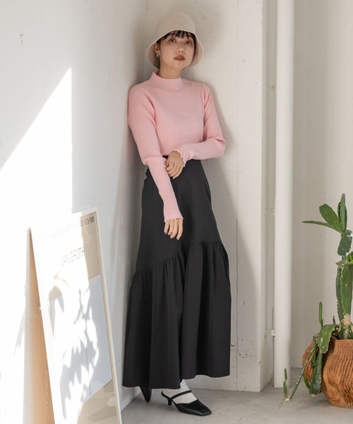 LOWRYS FARM（ローリーズファーム）の「ラウンドティアードスカート　177924（スカート・レディース・ブラック/アイボリー/ホワイト系その他/ブルー・FREE）」の15枚目の写真