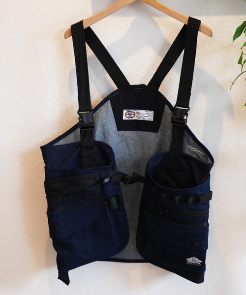 grn（ジーアールエヌ）の「【grn GENERAL LIFE/ジーアールエヌジェネラルライフ】TOOLBOX STYLE VEST ツールボックススタイルベスト（ベスト・メンズ・インディゴブルー/ベージュ/ブラック・L/M）」の5枚目の写真