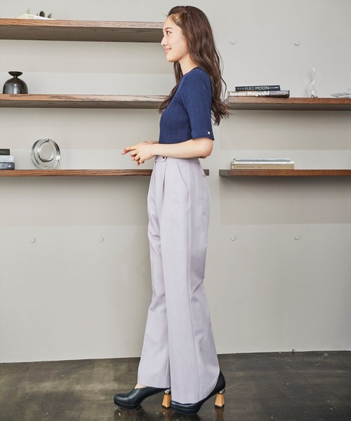 REDYAZEL（レディアゼル）の「センタープレスパンツ（その他パンツ・レディース・ブラック/ラベンダー・SMALL/MEDIUM）」の10枚目の写真