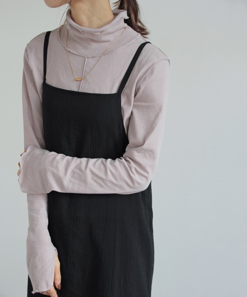 Crisp（クリスプ）の「シアーハイネックTシャツ（Tシャツ/カットソー・レディース・パープル/グリーン/アイボリー・FREE）」の12枚目の写真