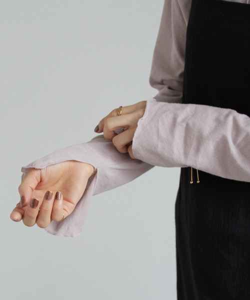 Crisp（クリスプ）の「シアーハイネックTシャツ（Tシャツ/カットソー・レディース・パープル/グリーン/アイボリー・FREE）」の16枚目の写真