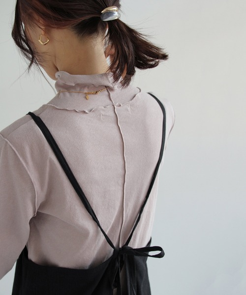 Crisp（クリスプ）の「シアーハイネックTシャツ（Tシャツ/カットソー・レディース・パープル/グリーン/アイボリー・FREE）」の20枚目の写真