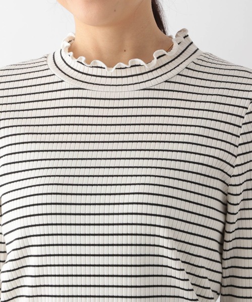GLOBAL WORK(グローバルワーク)の「Beauteeメローリブ長袖/174653(Tシャツ/カットソー・レディース・ライトブルー/その他/ブラック/オフホワイト・MEDIUM/LARGE)」の9枚目の写真