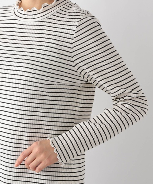 GLOBAL WORK(グローバルワーク)の「Beauteeメローリブ長袖/174653(Tシャツ/カットソー・レディース・ライトブルー/その他/ブラック/オフホワイト・MEDIUM/LARGE)」の11枚目の写真