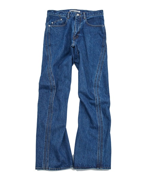 NVRFRGT インディゴ ブルー デニム NVRFRGT - 【RESTOCK】3D ツイステッド ワイドレッグ ジーンズ