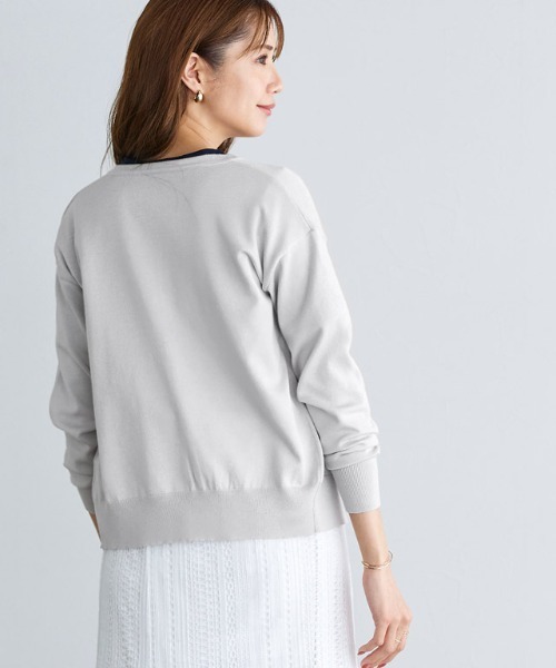 Pierrot（ピエロ）の「キーネックカーディガン（カーディガン/ボレロ・レディース・ブラック/オフホワイト/ピンク/グレー・M/L）」の20枚目の写真