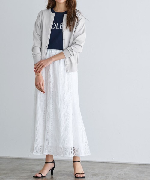 Pierrot（ピエロ）の「キーネックカーディガン（カーディガン/ボレロ・レディース・ブラック/オフホワイト/ピンク/グレー・M/L）」の22枚目の写真