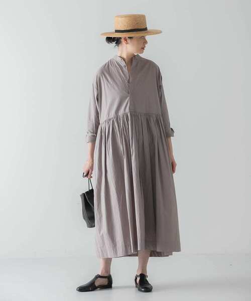 かぐれ（カグレ）の「コットンギャザーシャツワンピース（ワンピース