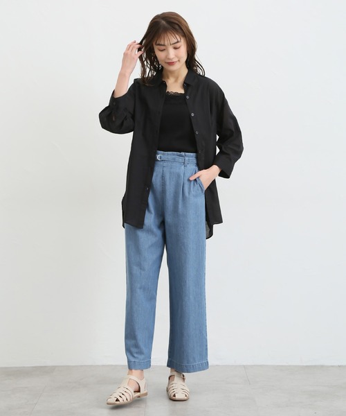 Honeys（ハニーズ）の「２ｗａｙレースタンクトップ（タンクトップ・レディース・ブラック/ミント/ライトグレー/ピンク/ホワイト/ブラウン・S/M/L/LL）」の11枚目の写真