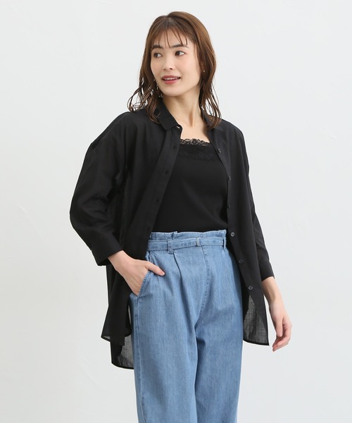 Honeys（ハニーズ）の「２ｗａｙレースタンクトップ（タンクトップ・レディース・ブラック/ミント/ライトグレー/ピンク/ホワイト/ブラウン・S/M/L/LL）」の12枚目の写真