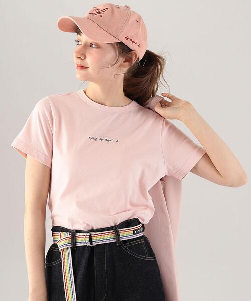 To b. by agnes b.（トゥービーバイアニエスベー）の「W984 TS ロゴTシャツ（Tシャツ/カットソー・レディース・ピンク・38/40）」の7枚目の写真