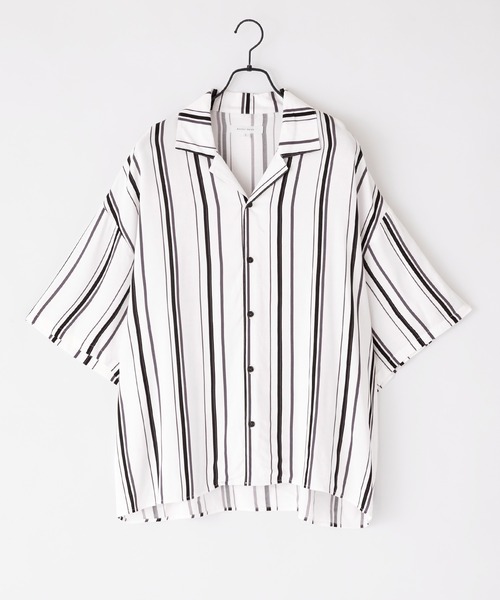 Anchor Smith（アンカー スミス）の「総柄レーヨンオープンカラーアロハシャツ（シャツ/ブラウス・メンズ・ブラック系2/グレー系2/ブルー系1/ライトグレー系3/ブラック系1/ホワイト系1/ホワイト系3/ホワイト系2・M/L）」の18枚目の写真