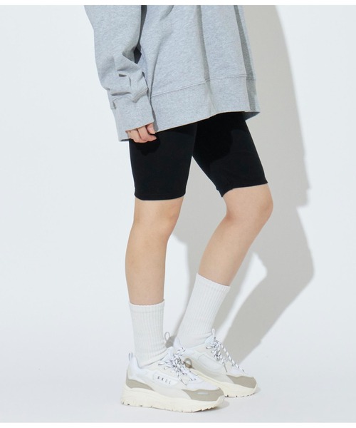 ANLIBERTY ANAP（アンリバティアナップ）の「ANLIBERTYロゴゴムハーフレギンス（レギンス/スパッツ・レディース・ブラック/グレー・S/M）」の14枚目の写真