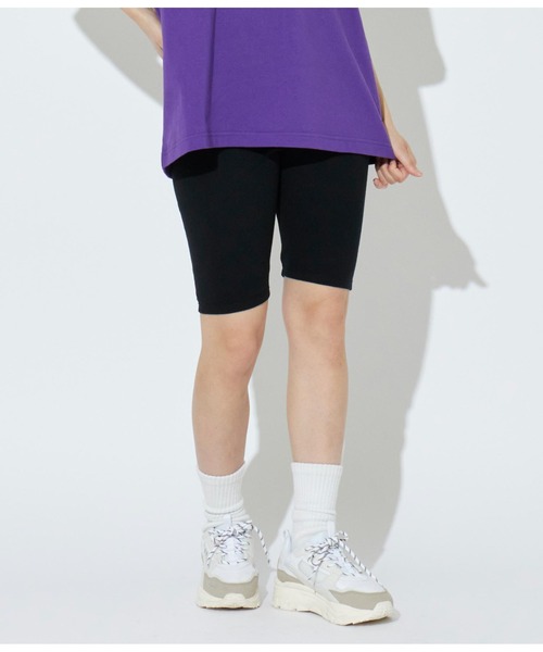 ANLIBERTY ANAP（アンリバティアナップ）の「ANLIBERTYロゴゴムハーフレギンス（レギンス/スパッツ・レディース・ブラック/グレー・S/M）」の3枚目の写真