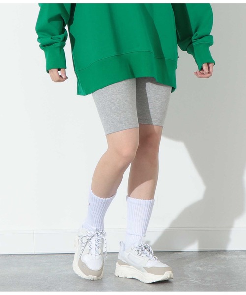 ANLIBERTY ANAP（アンリバティアナップ）の「ANLIBERTYロゴゴムハーフレギンス（レギンス/スパッツ・レディース・ブラック/グレー・S/M）」の7枚目の写真