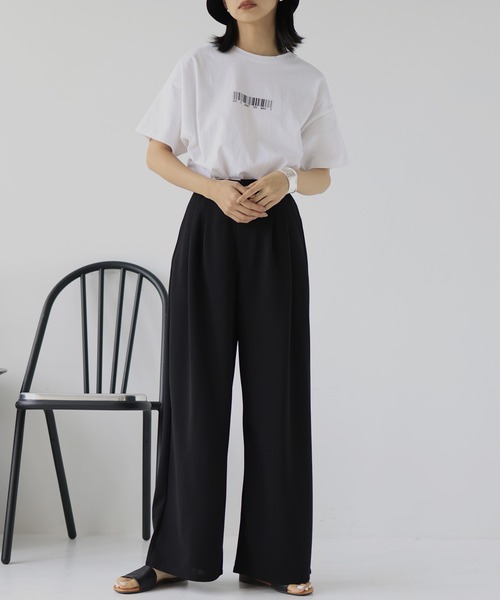 hellam（へラム）の「ツータックワイドパンツ（その他パンツ・レディース・チャコールグレー/ブラック/オフホワイト・FREE）」の5枚目の写真