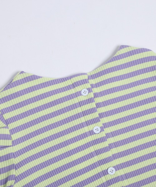 La-gemme(ラジェム)の「ボーダーリブカットソー(Tシャツ/カットソー・レディース・グレー×ホワイト/パープル系その他/ブラック×ホワイト/ブラック系2/グレー系2/ホワイト系2/パープル系2・フリー)」の11枚目の写真