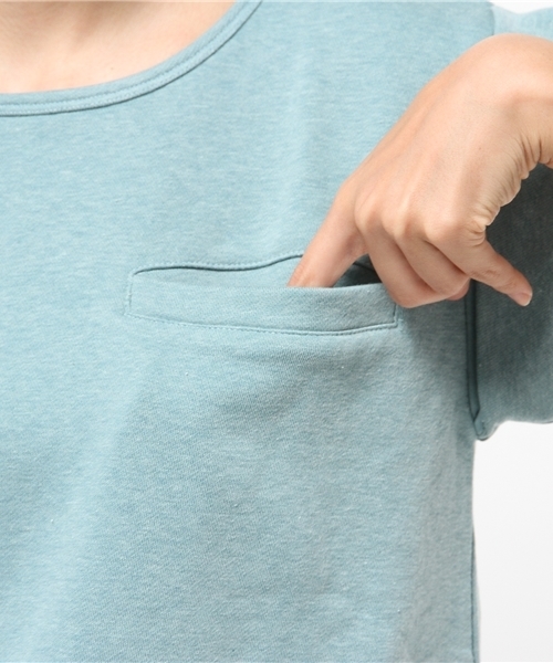 CIAOPANIC（チャオパニック）の「【Ciaopanic】　裏毛ノースリポケ付きOP（ワンピース・レディース・オフホワイト/グレー/ネイビー/ミント・FREE）」の13枚目の写真