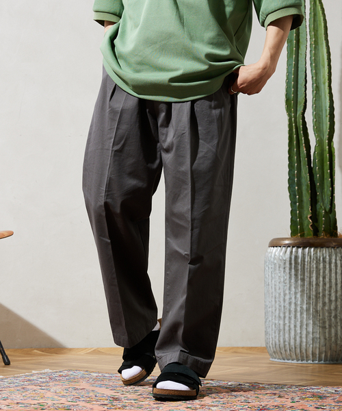 JOURNAL STANDARD relume（ジャーナルスタンダード　レリューム）の「AMERICAN チノスラックス BY SUPIMA USA（チノパンツ・メンズ・ブラックミックス/グリーン系その他/ライトグレー/ベージュ・MEDIUM/LARGE）」の10枚目の写真