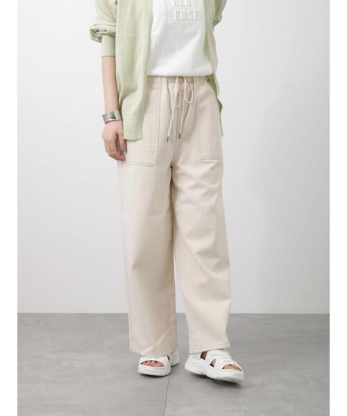 Lugnoncure（ルノンキュール）の「リラックスデニムパンツ（デニムパンツ・レディース・ブルー/オフホワイト/ネイビー・ﾌﾘ-）」の4枚目の写真