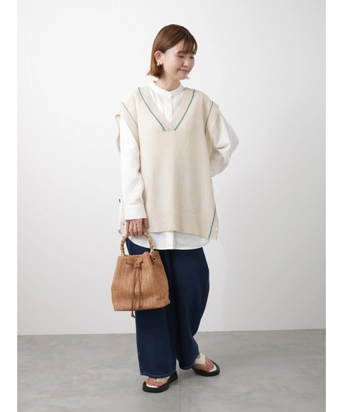 Lugnoncure（ルノンキュール）の「リラックスデニムパンツ（デニムパンツ・レディース・ブルー/オフホワイト/ネイビー・ﾌﾘ-）」の5枚目の写真