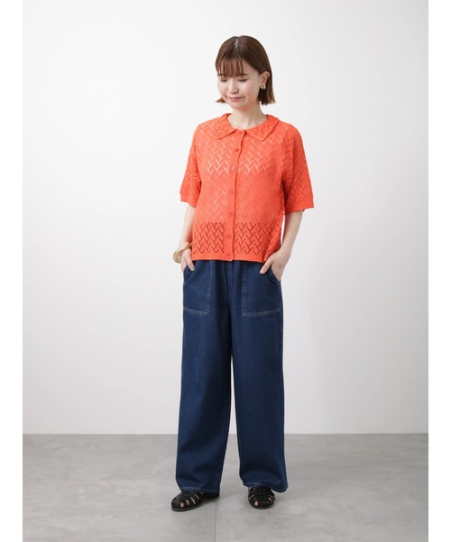 Lugnoncure（ルノンキュール）の「リラックスデニムパンツ（デニムパンツ・レディース・ブルー/オフホワイト/ネイビー・ﾌﾘ-）」の8枚目の写真