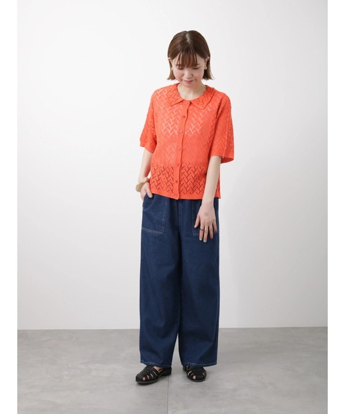 Lugnoncure（ルノンキュール）の「リラックスデニムパンツ（デニムパンツ・レディース・ブルー/オフホワイト/ネイビー・ﾌﾘ-）」の9枚目の写真