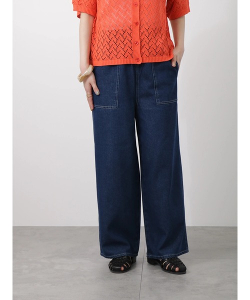 Lugnoncure（ルノンキュール）の「リラックスデニムパンツ（デニムパンツ・レディース・ブルー/オフホワイト/ネイビー・ﾌﾘ-）」の10枚目の写真