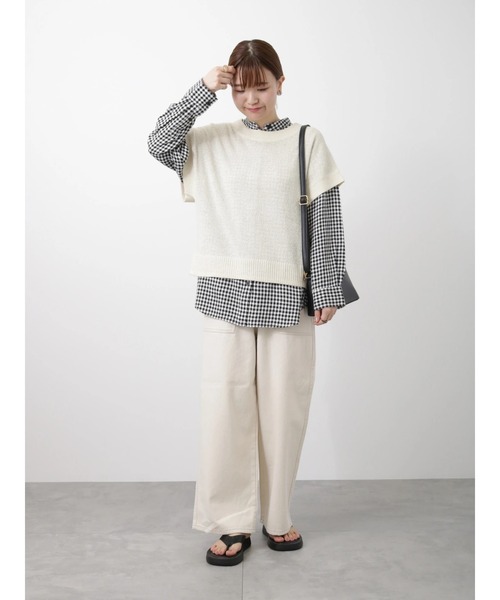 Lugnoncure（ルノンキュール）の「リラックスデニムパンツ（デニムパンツ・レディース・ブルー/オフホワイト/ネイビー・ﾌﾘ-）」の14枚目の写真