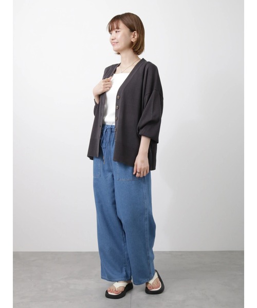 Lugnoncure（ルノンキュール）の「リラックスデニムパンツ（デニムパンツ・レディース・ブルー/オフホワイト/ネイビー・ﾌﾘ-）」の21枚目の写真