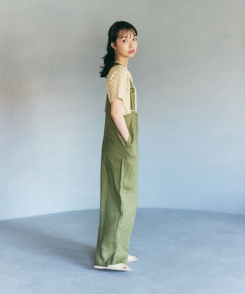 CIMARRON  リネン(麻)ミリタリーサロペット　オリーブ FREAK'S STORE（フリークスストア）の「CIMARRON JEANS