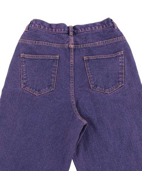 Figments（フィグメンツ）の「オーバーダイカラーバギーデニムパンツ（デニムパンツ・レディース・パープル・SMALL/MEDIUM/LARGE）」の11枚目の写真